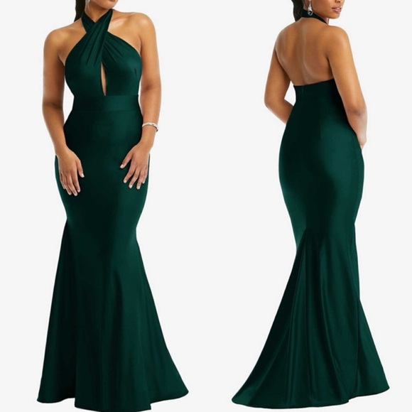 CYNTHIA & SAHAR XIMENA · STYLE CS112 · LUXE STRETCH SATIN Evergreen XL - Picture 1 of 10